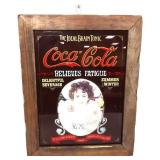 Framed 15x19 Coca Cola adv art