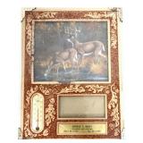 Vntg George Berry Plumbing therm w/ deer
