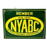 Vtg metal 13.5x9.5 New York Breeder