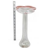 Clear opalescent 12in bud vase