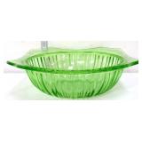 Vntg green depression Adam pattern bowl