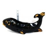 MCM black & gold koi fish planter