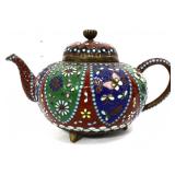 Vintage cloisonne mini teapot