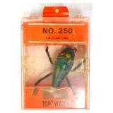 Vintage lure box with a lure