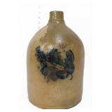 Vntg 2gal cobalt stone whiskey jug