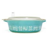 Vntg Pyrex butterprint #471 dish with lid
