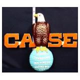 Cast iron Case Eagle adv sign