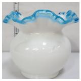 Fenton aqua crest 6in vase