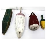 Lot of 4 wood bouys