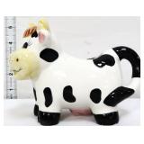 Black & white spotted cow figural creamer
