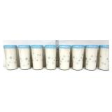 8 MCM plastic starburst atomic tumblers