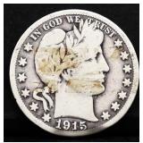 1915S barber half dollar