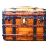 Vintage wood dome top trunk