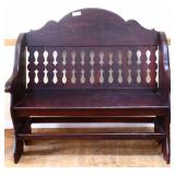 Vintage wood bench settee