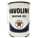 Vntg 1qt Texaco Havoline Motor Oil can