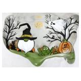 Fenton USA shape Halloween scene paperweight