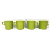 Lot of 4 Fiesta lemongrass O ring mugs