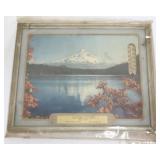 Vntg King George Market therm w/ mountain scene