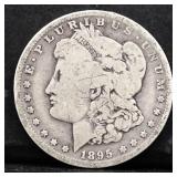 1895O Morgan silver dollar