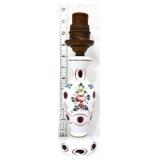 Vntg white Bohemian case lamp base no cord