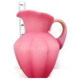 Fenton pink satin 6.5in melon pitcher