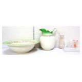 6 piece estate lot, inc wash bowl & pitcher