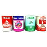 Lot of 4 1qt oil cans