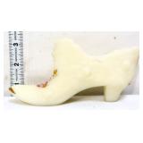Fenton ivory satin shoe with flowers