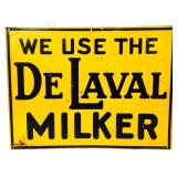 Vntg metal 15.75x12 We Use DeLaval Milker sign