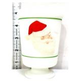 Fenton white Santa Claus toothpick holder