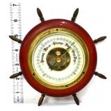 Vintage 6.5in shipwheel barometer