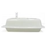 Vntg Pyrex butterfly gold butter dish