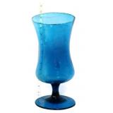 Vntg Impoli blue 13in pedestal vase