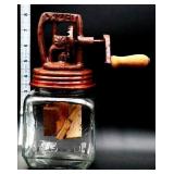 Clear #10 glass churn
