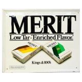 Metal 21.5x17.5 Merit Cigarettes sign