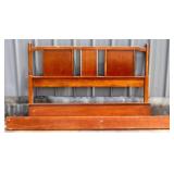 MCM full size bed with rails see photos