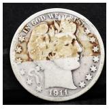 1911S barber half dollar