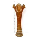 Fenton 19in marigold ripple funeral vase