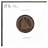 1876 Carson City seated dime