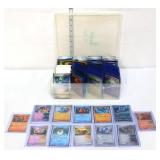 Lot of assorted Pokemon cards in plastic box