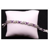 Amethyst tennis bracelet, lab created