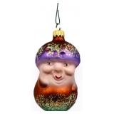 German glass mushroom face ornament