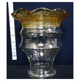 Vintage clear glass bubble vase