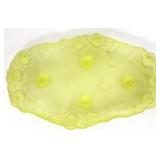 Vntg Tifin satin glass roses dresser tray