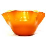 Art glass yellow/orange bowl