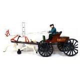 Cast iron Police Chief wagon w/ horse