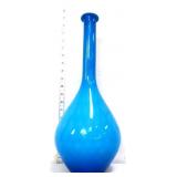 Vintage sapphire blue 18in glass vase