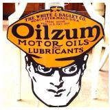Porcelain 24in tall Oilzum Motor Oil sign