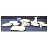 Mixed estate lot, inc floral plates, some as is