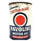 Vntg 1qt Havoline Heavy Duty Motor Oil can no top